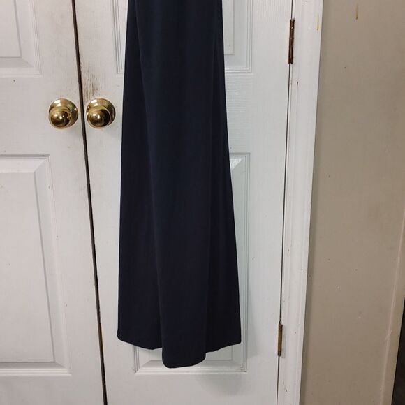 II ININ Women's Navy Deep V-Neck Casual Dress Summer Backless Maxi Dress Sz L - Picture 2 of 6